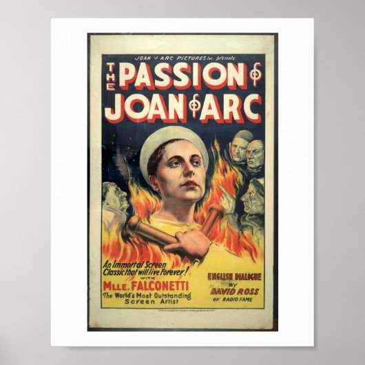 Poster Film 1929 La passion de Jeanne d'Arc (Devant)