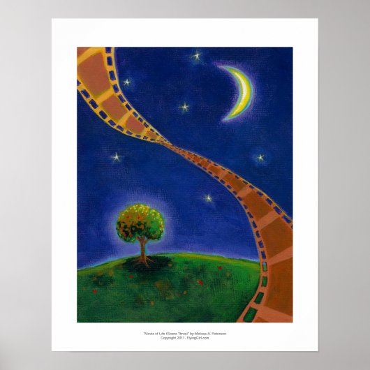 Poster Film art de nuit d'automne amusant peinture pour l (Devant)