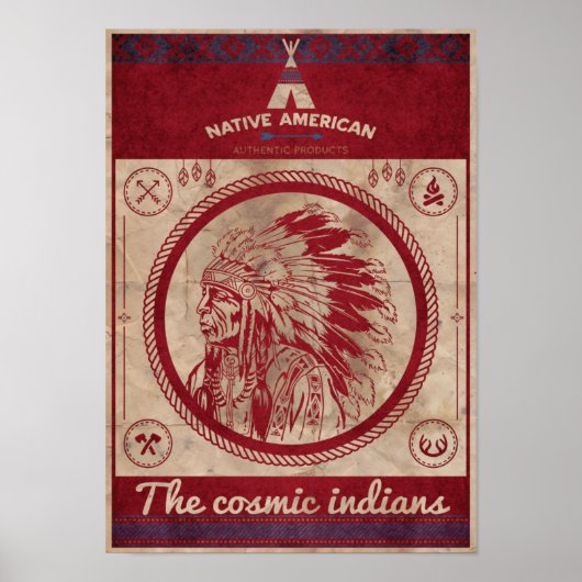 Poster film d'affiche "indiens" (Devant)