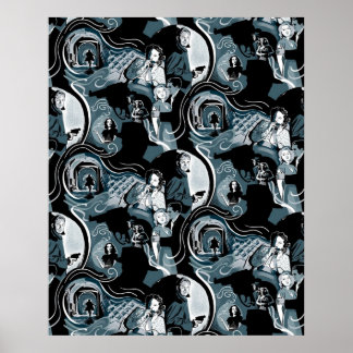 Poster Film Noir Femme Fatales et Fumoir Armes Classic M