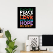 Poster Film Peace Support Earth World Peace Day Lover (Bureau à domicile)