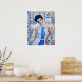 Poster Film Star Actrice Vieux Hollywood portrait d'art (Cuisine)