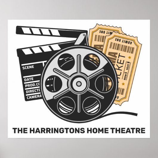 Poster Film texte et couleur personnalisé (Devant)