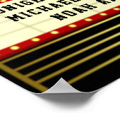 Poster Film Theatre Marquee Home Cinéma | Nom Long V2 (Coin)