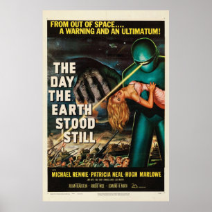Poster Film vintage Le Jour de la Terre Stoo 1951 Artwor