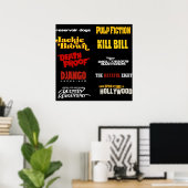 Poster filmographie de quentin tarantino (Bureau à domicile)