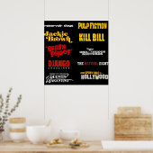 Poster filmographie de quentin tarantino (Cuisine)