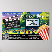Poster Films dans le parc Banner code qr (Devant)