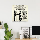 Poster Fils à ma mère lettre, cadeau spécial à maman (Bureau à domicile)