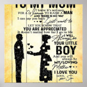 Poster Fils à maman, cadeau à ma maman, la fête des mères (Devant)