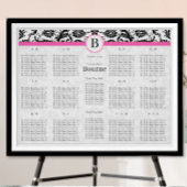 Poster Fils Damas Noir & Blanc Hot Rose