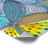 Poster Fils de couleur dessinés à la main (Coin)