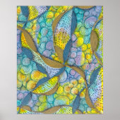 Poster Fils de couleur dessinés à la main (Devant)