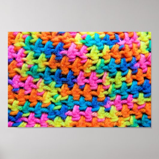 Poster Fils de crochet colorés (Devant)