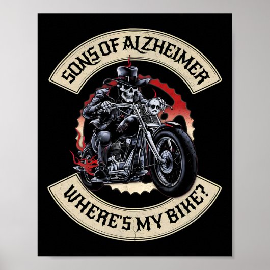 Poster Fils de Heimerheimer Où est mon vélo Grumpy Vieux (Devant)