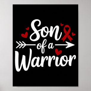 Poster Fils d'un guerrier sensibilisation au cancer du my