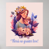 Poster Fils et mère heureux Fête des mères (Devant)