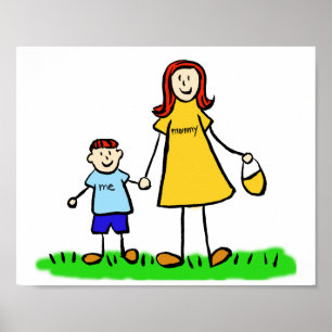 Poster Fils et mère Personnalités personnalisées Personna