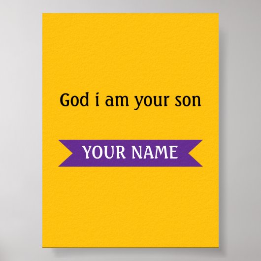 Poster Fils Fidèle – Conception Inspirante de Nom Personn (Devant)