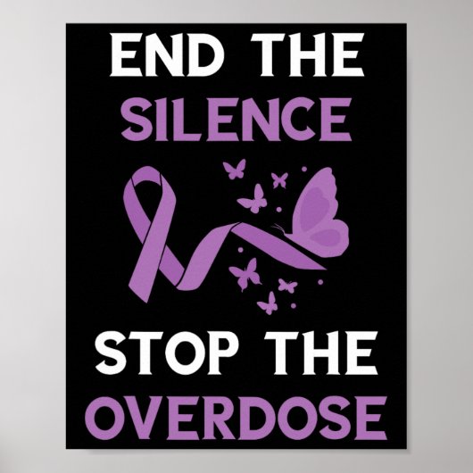 Poster Fin à la stigmatisation Ruban violet Mois de sensi (Devant)