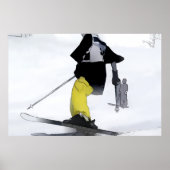 Poster Fin de la course de ski (Devant)