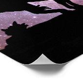 Poster Fin de la Silhouette du sentier avec les étoiles d (Coin)