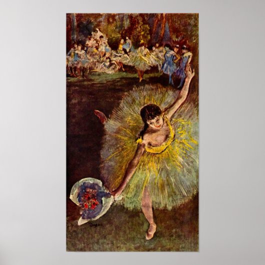 Poster Fin de l'arabesque par Edgar Degas (Devant)