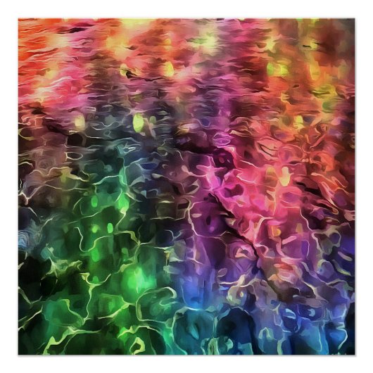 Poster Fin De L'Art Abstrait Arc-En-Ciel (Devant)