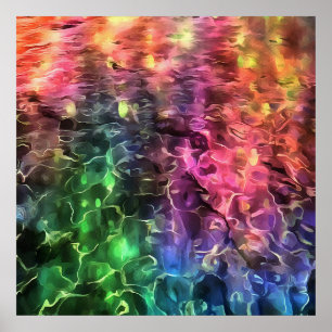 Poster Fin De L'Art Abstrait Arc-En-Ciel