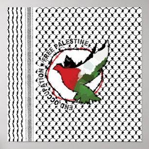 Poster Fin de l'occupation Libérez la Palestine Palestini