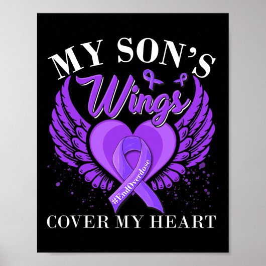 Poster Fin de l'overdose Les ailes de mon fils couvrent m (Devant)