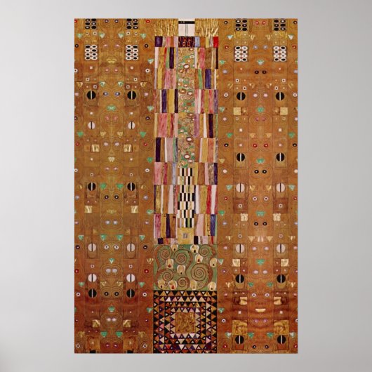 Poster Fin de mur, frise Stoclet de Gustav Klimt (Devant)