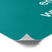 Poster Fin de saison Vente Commerce Turquoise Green Poste (Coin)