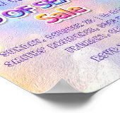 Poster Fin de saison Vente Logo rose Holographique (Coin)