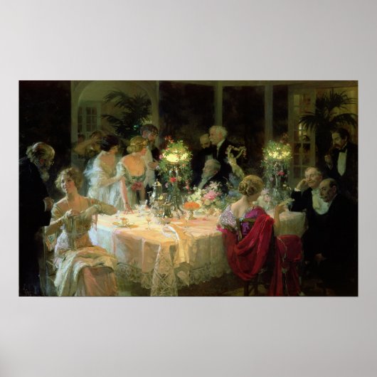 Poster Fin du dîner, 1913 (Devant)