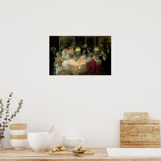 Poster Fin du dîner, 1913 (Cuisine)