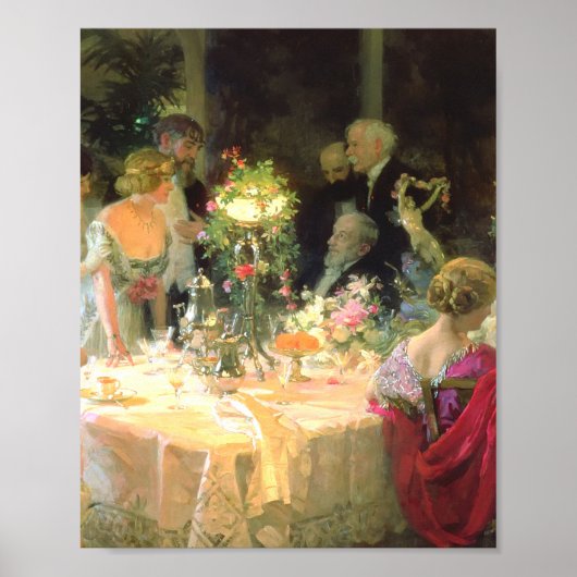 Poster Fin Du Dîner 1913 Par Jules Alexandre Grun (Devant)