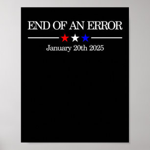 Poster Fin D'Une Erreur Drôle Satire Politique Pour Janvi