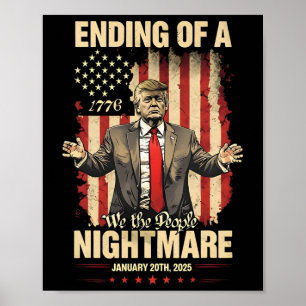 Poster Fin d'une nuit effrayante Jour de l'inauguration d