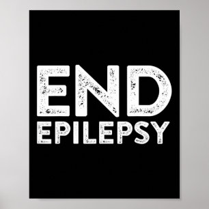 Poster Fin Epilepsie Sensibilisation Epilepsie Ribbon vio