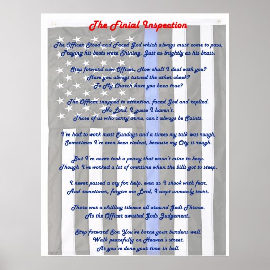 Poster final de la police d'inspection (Devant)