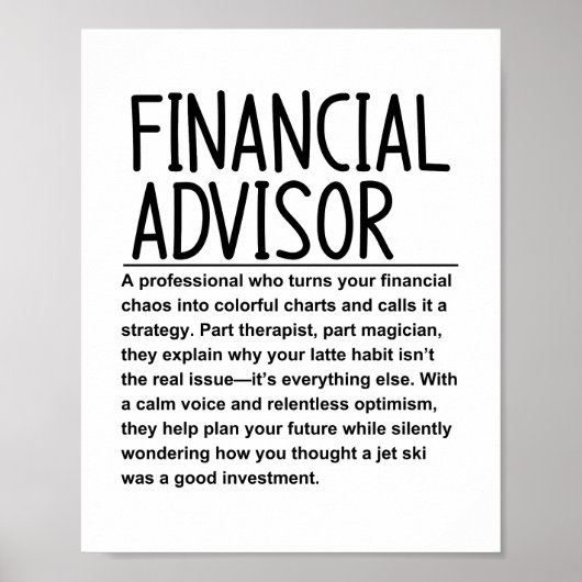 Poster Financial advisor (Devant)