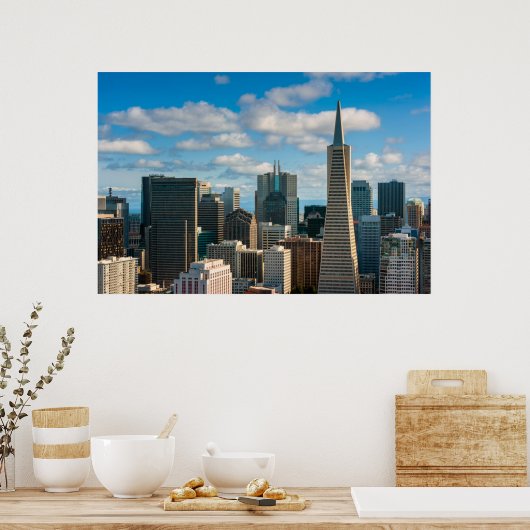 Poster Financial District Skyline de San Francisco (Cuisine)
