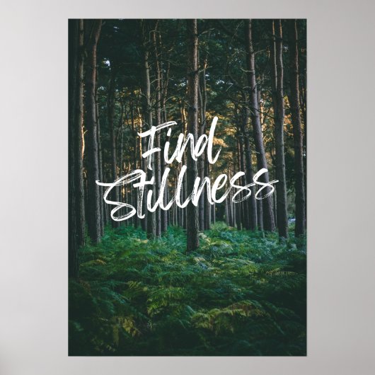 Poster Find stillness. Inspiration  (Devant)