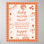 Poster Find The Hidden Objects Baby Shower Game Sign (Devant)