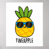 Poster Fineappy Funny Pun d'ananas (Devant)