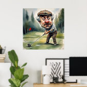 Poster Finesse de golf - Grand Golf Art Imprimer (Bureau à domicile)