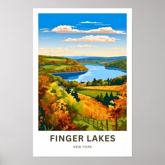 Poster Finger Lakes New York Imprimer (Devant)