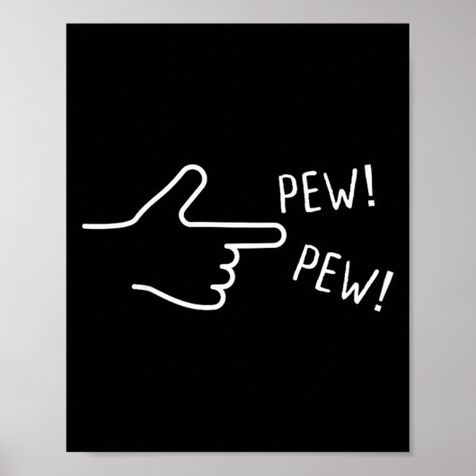 Poster Finger Pew Pew Je suis drôle (Devant)