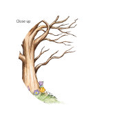 Poster Fingerprint Tree Livre d'invité sans coeur